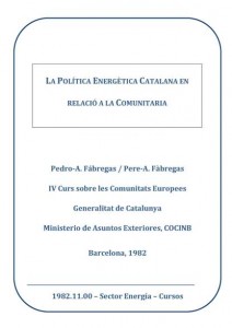 1982.11.00.La politica energetica catalana en relacio a la Comunitaria