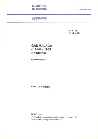 [ARTÍCULO REVISTA] Un planteamiento multinacional en el siglo XIX: 140 años de historia en la industria del gas en Málaga (tercera parte)