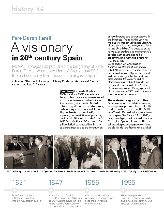[REVIEW ARTICLE] Pere Duran Farell. A visionary in 20th century Spain